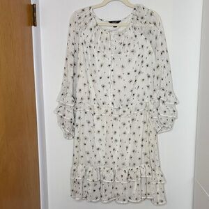 Simply Vera Vera Wang Ruffle Tiered Floral Lined Dress Size XXL